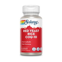 Solaray Red Yeast Rice + Q10, 60 Cápsulas, Suplemento para Niveles Saludables de Lipoproteínas