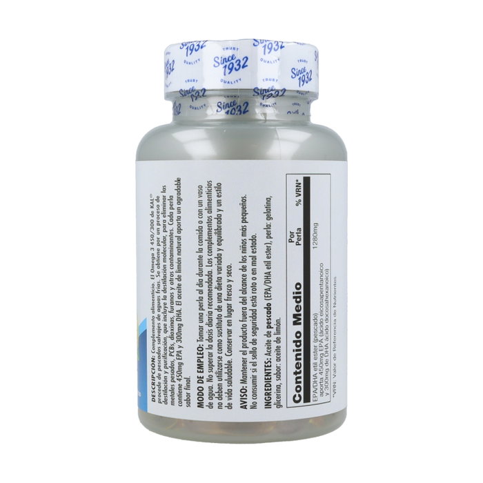 Kal Omega 3 450/300 60 perlas Kal Omega 3 450/300 60 perlas