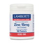 Lamberts Zinc como Citrato 15 mg, 180 tabletas