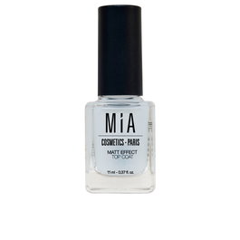 Mia Cosmetics Paris Esmalte Matt Effect Top Coat 11 ml - Acabado Mate, Formulación 9-Free, Esmalte de Uñas