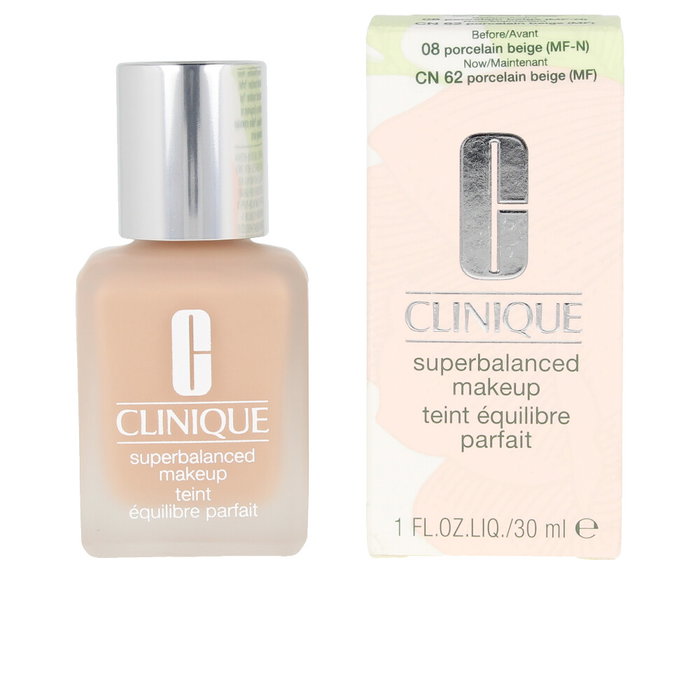 Clinique - Base de Maquillaje SUPERBALANCED Makeup Fluido #08 Porcelain Beige, 30 ml, Cobertura Equilibrada SPF