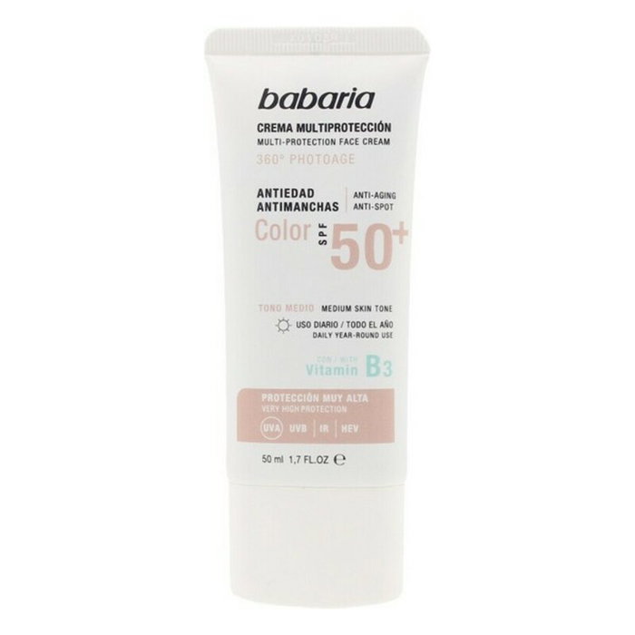 Babaria Solar Multiprotección Crema Antimanchas Color SPF50+ 50 ml