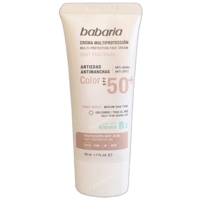 Babaria Solar Multiprotección Crema Antimanchas Color SPF50+ 50 ml