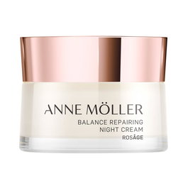 Anne Möller Crema de Noche Reparadora Reequilibrante ROSÂGE Balance 50 ml - Tratamiento Facial Reafirmante con Probióticos y Ceramidas
