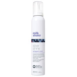 Milk Shake SILVER SHINE Conditioning Whipped Cream Acondicionador Mousse Violeta Neutraliza Tonos Amarillos Cabello Rubio y Gris 200 ml