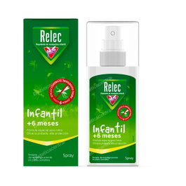 Relec Spray Relec Antimosquitos Infantil Repelente de Mosquitos para Bebés y Niños a partir de 6 Meses, Eficaz contra Aedes Albopictus, IR3535 al 10%, 100 ml