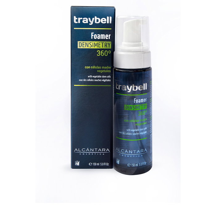 Alcantara TRAYBELL DENSIMETRY Foamer 150 ml - Champú Anticaída, Antirrotura y Volumen con Espuma, con Células Madre de Manzana Alcantara TRAYBELL DENSIMETRY Foamer 150 ml - Champú Anticaída, Antirrotura y Volumen con Espuma, con Células Madre de Manzana