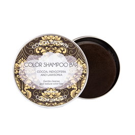 Biocosme BIO SOLID cocoa brown shampoo bar - Champú Sólido Hidratante para Cabello Castaño, Reflejos Cacao, 130 g, Sin Parabenos, Sin Sulfatos, Sin Siliconas, Ingredientes Naturales