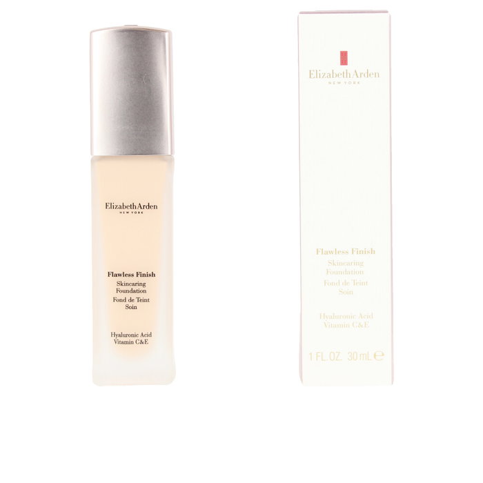 Elizabeth Arden Flawless Finish Skincaring Foundation Base de Maquillaje Líquida #220W - 30 ml, Acabado Mate Natural, 24H
