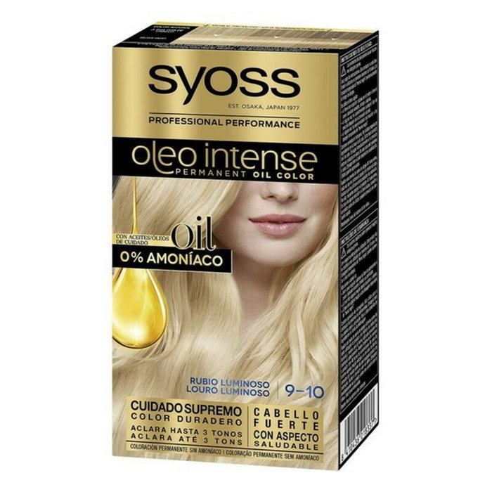Syoss OLEO INTENSE Tinte sin amoniaco 9.10-rubio luminoso (5 pz)