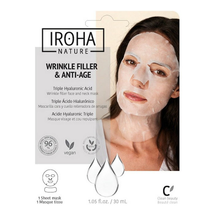 Iroha Wrinkle Filler & Anti-Age Mascarilla Facial y de Cuello 30 ml