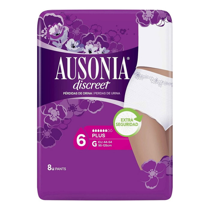 Ausonia Discreet Boutique Plus Pantalones Talla G, 8 unidades Ausonia Discreet Boutique Plus Pantalones Talla G, 8 unidades