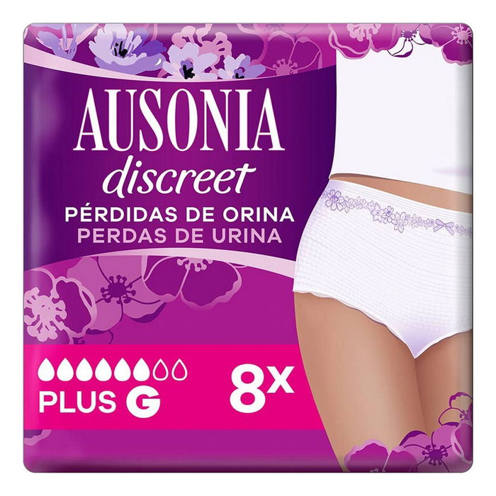 Ausonia Discreet Boutique Plus Pantalones Talla G, 8 unidades Ausonia Discreet Boutique Plus Pantalones Talla G, 8 unidades