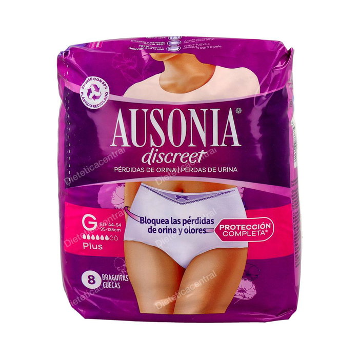 Ausonia Discreet Boutique Plus Pantalones Talla G, 8 unidades Ausonia Discreet Boutique Plus Pantalones Talla G, 8 unidades