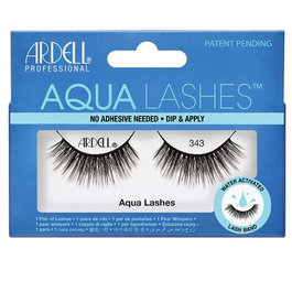 Ardell Aqua Lashes Pestañas Postizas #343 - Volumen Completo, Sin Pegamento, Banda Activada por Agua - 1 unidad