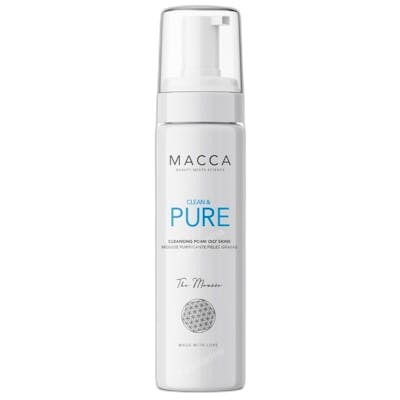 MACCA CLEAN & PURE Espuma Limpiadora Facial para Pieles Grasas, con Ácido Mandélico y Salicílico, Controla el Sebo y Limpia Poros, 200 ml