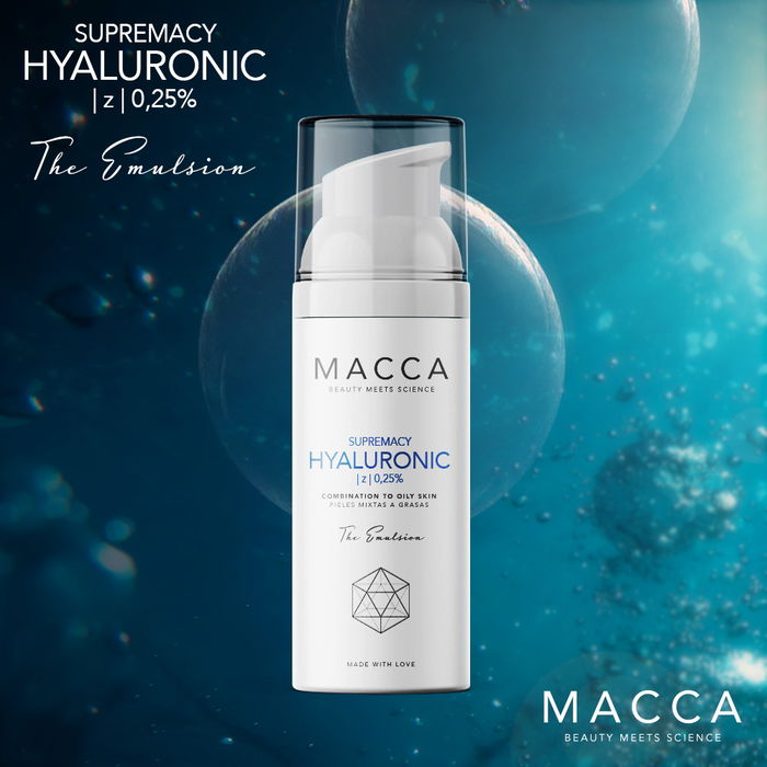 Macca Supremacy Hyaluronic 0,25% Emulsión Piel Mixta/Grasa Tratamiento Facial Hidratante 50 ml