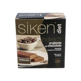 SIKEN Sandwich Crujiente Chocolate 6 Unidades