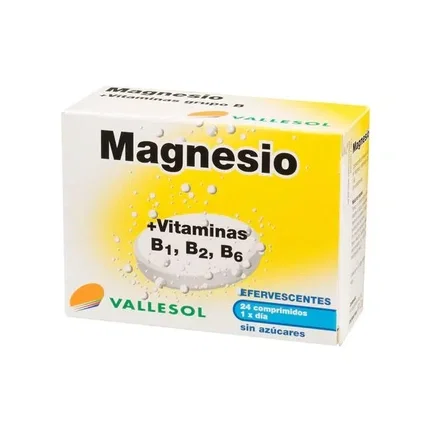 VALLESOL Magnesio y Vitaminas B Efervescente 24 comprimidos VALLESOL Magnesio y Vitaminas B Efervescente 24 comprimidos