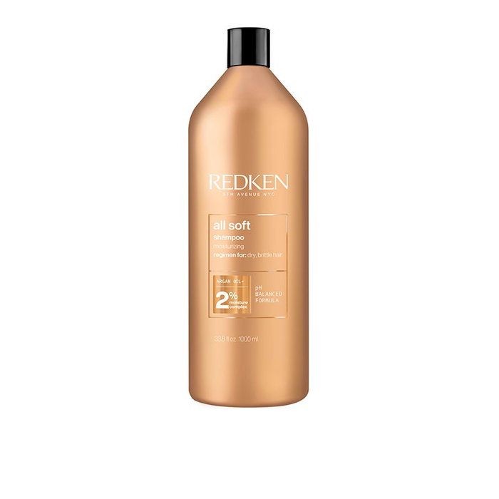 Redken ALL SOFT Shampoo Cabello Seco y Frágil Hidratación Suavidad 1000 mL Nuevo Formato