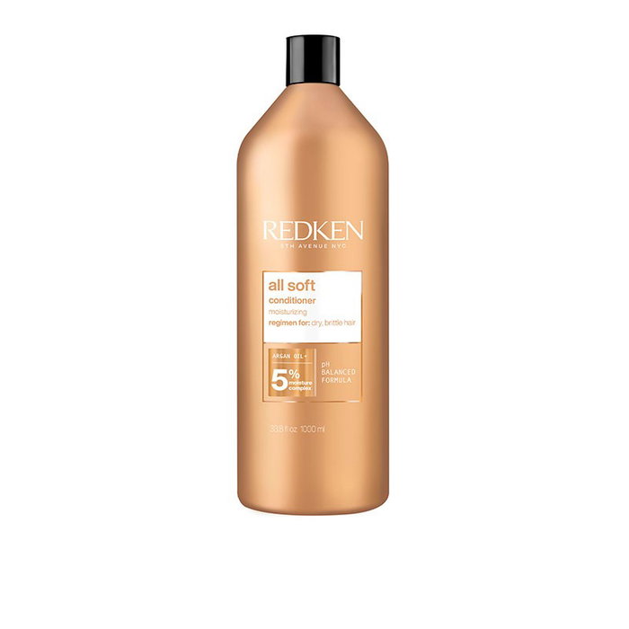 Redken All Soft Acondicionador Hidratante para Cabello Seco y Quebradizo - Tratamiento con Aceite de Argán - 1000 ml
