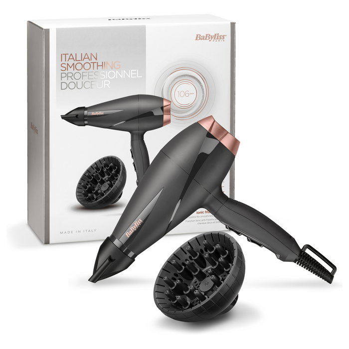 Babyliss Smooth Pro 6709DE Secador de Pelo 2100W Negro y Oro Rosado Babyliss Smooth Pro 6709DE Secador de Pelo 2100W Negro y Oro Rosado