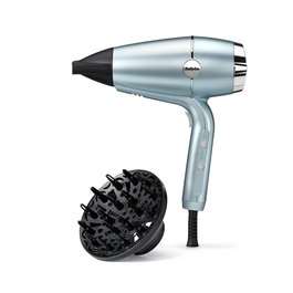 Babyliss Secador de pelo Hydro Fusion 2100W Azul con Tecnología Antiencrespamiento y Secado Rápido