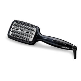 Babyliss Liss Brush 3D Cepillo Alisador con Doble Generador de Iones y Púas de Cerámica, Plástico y Silicona. 3 Temperaturas 160-200°C. Cable Giratorio 1.95m. Alfombrilla Térmica.