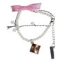 Inca Pulsera de bolitas blancas con abalorios