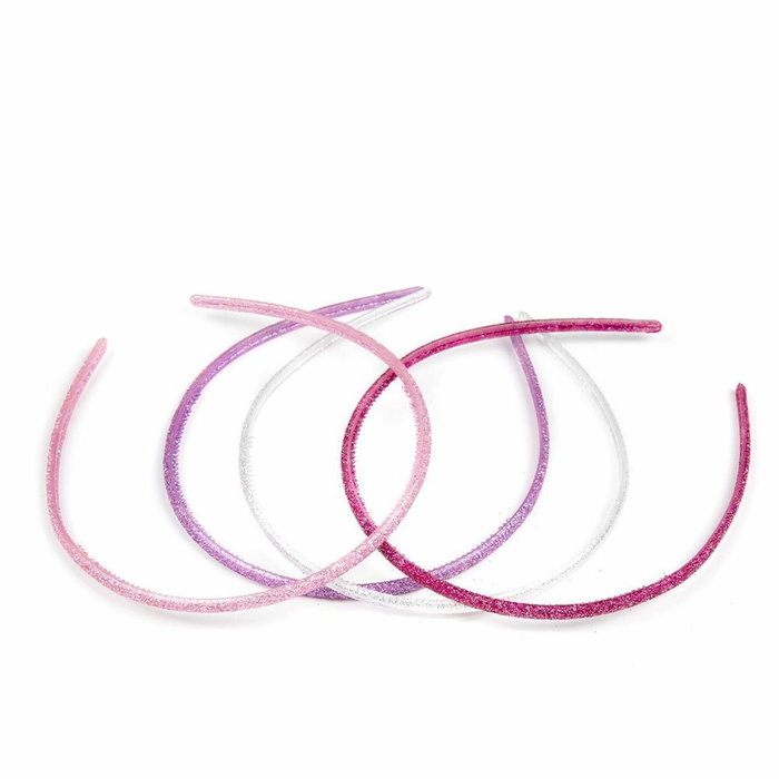 Inca Pack 4 Diademas Finas de Purpurina Dentadas, Set Accesorios Pelo Mujer, Tonos Rosa Surtidos Inca Pack 4 Diademas Finas de Purpurina Dentadas, Set Accesorios Pelo Mujer, Tonos Rosa Surtidos
