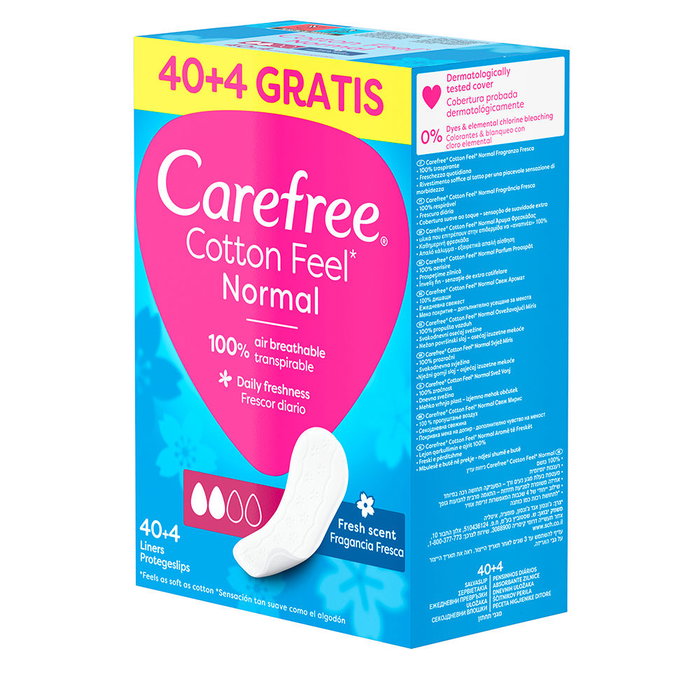 Carefree Salvaslip Transpirable Fresco Algodón 44 u