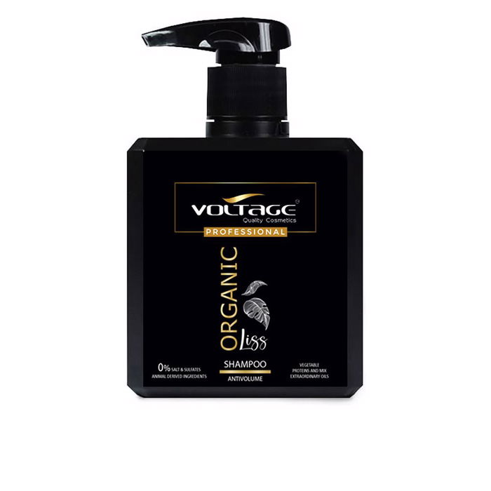 Voltage Cosmetics Champú Liso Keratina Alisador 500 ml - Control de Encrespamiento y Cabello Suave