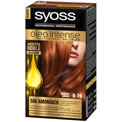 Syoss Oleo Intense Tinte Sin Amoniaco 6.76-cobrizo ambar (5 pz)