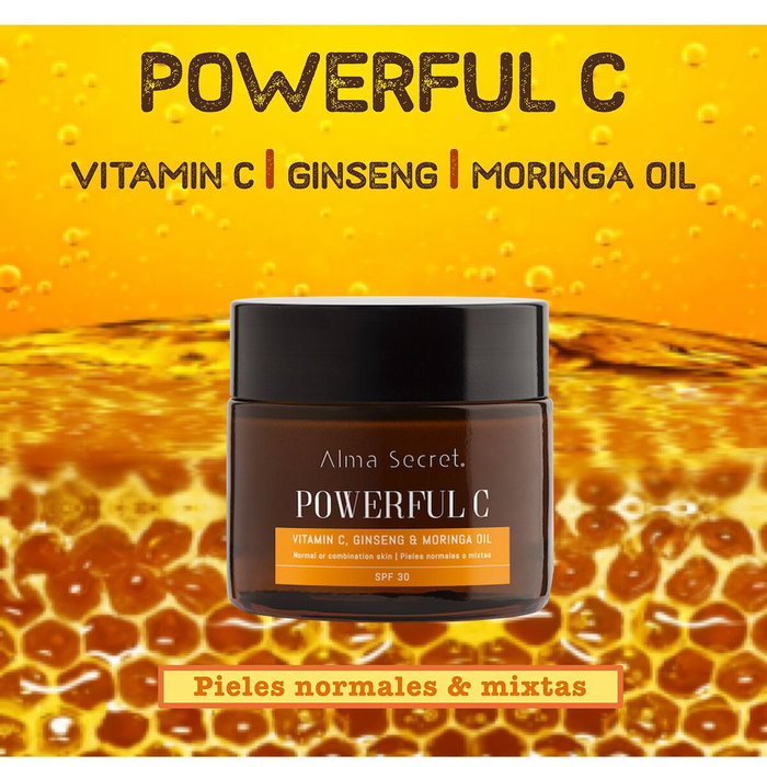 Alma Secret POWERFUL C Antiedad Iluminadora Moringa SPF30 50 ml