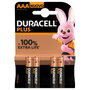 Duracell MN2400 Pilas AAA Plus Alcalinas 1.5V Pack de 4