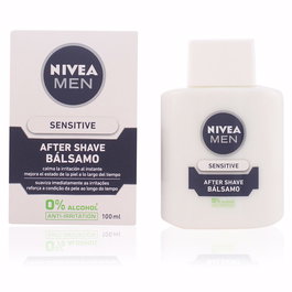 Nivea Men Sensitive After Shave Bálsamo 0% Alcohol para Pieles Sensibles, Calmante e Hidratante, 100 ml