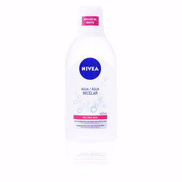 Nivea Agua Micelar Facial Desmaquillante 3 en 1 para Piel Seca, Rostro y Ojos, Enriquecida con Aceite de Almendras, 400 ml