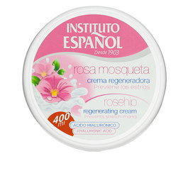 Instituto Español Crema Regeneradora Rosa Mosqueta Antiarrugas Antiedad con Ácido Hialurónico, 400 ml