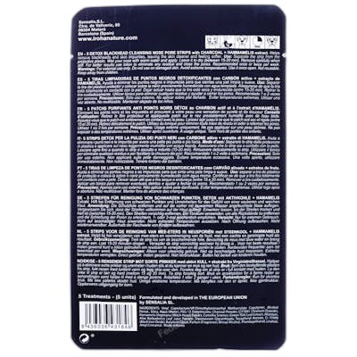 Iroha Nature DETOX CHARCOAL BLACK tiras de limpieza de puntos negros para nariz, 5 unidades Iroha Nature DETOX CHARCOAL BLACK tiras de limpieza de puntos negros para nariz, 5 unidades