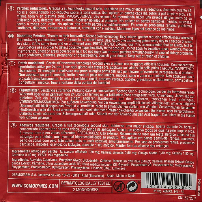 Body reducer parches 2 x 14 u