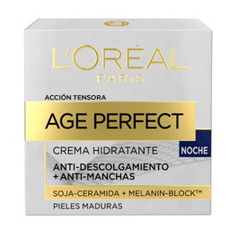 L'Oréal Paris AGE PERFECT Crema de Noche 50 ml - Tratamiento Facial Reafirmante Antiedad para Pieles Maduras