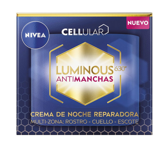 Nivea Luminous 630 Antimanchas Crema Noche Reparadora 40 ml - Ácido Hialurónico, Acción Nocturna, Reduce Manchas Nivea Luminous 630 Antimanchas Crema Noche Reparadora 40 ml - Ácido Hialurónico, Acción Nocturna, Reduce Manchas