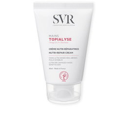 SVR TOPIALYSE Crema de Manos para Manos Muy Secas 50 ml - Con Manteca de Karité, Omega 3-6-9, Reparación Intensa, Hipoalergénica