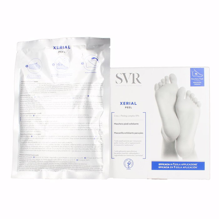 SVR XERIAL peel Mascarilla Exfoliante en Calcetín para Pies Secos y con Callosidades con Urea 15% - 1 Par