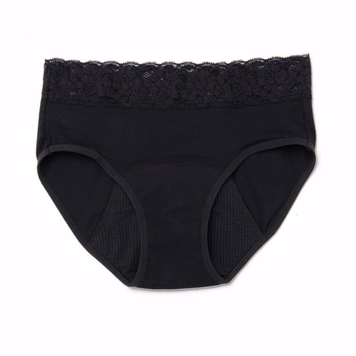 Platanomelón KIWITAS ENCAJE Braguitas Menstruales Negro Talla M - Ropa Íntima Absorbente y Ecológica para Mujer Platanomelón KIWITAS ENCAJE Braguitas Menstruales Negro Talla M - Ropa Íntima Absorbente y Ecológica para Mujer