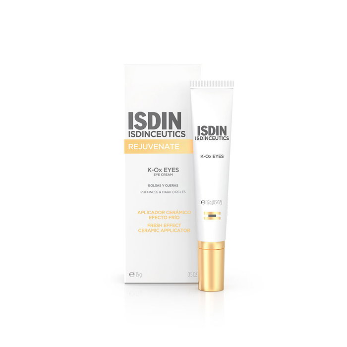 ISDIN K-Ox Eyes - Crema Antiarrugas y Anti-Ojeras para Contorno de Ojos, Reduce Bolsas y Aclara Ojeras, 15 ml