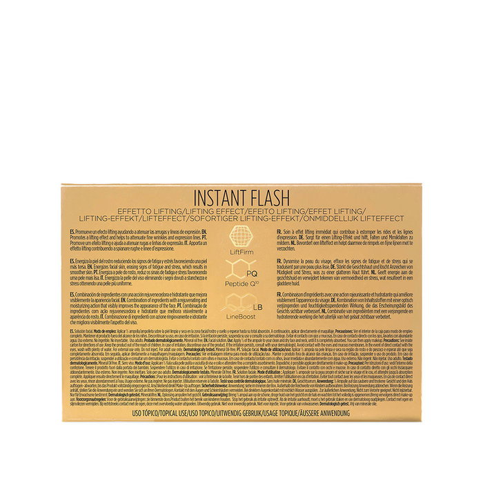 ISDIN Instant Flash 5 x 2 ml - Tratamiento Facial Reafirmante en Ampollas con Efecto Lifting Inmediato hasta 8h