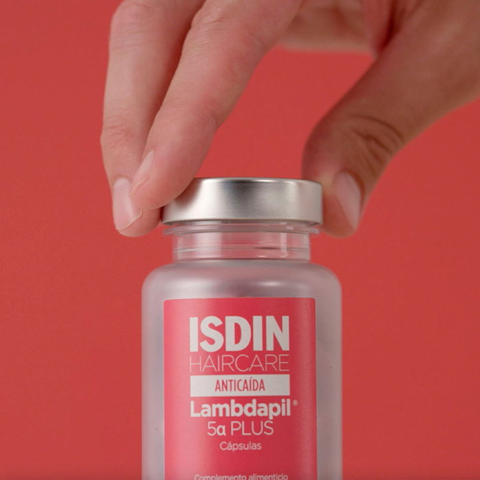 ISDIN LAMBDAPIL 5a Plus Complemento Alimenticio Anticaída con Vitaminas, Biotina y Zinc - 60 Cápsulas