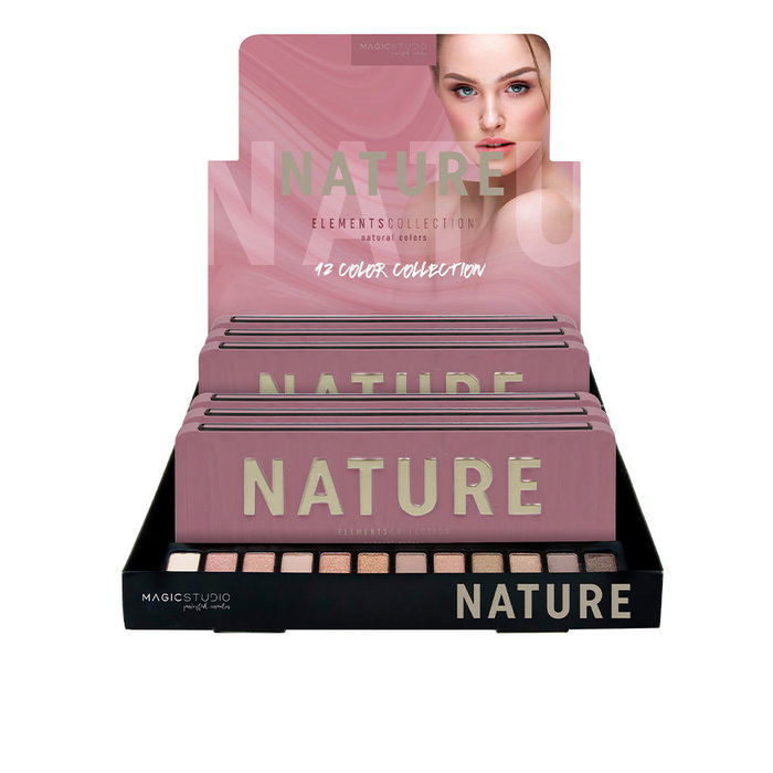 Magic Studio Eyeshadow Palette de 12 colores #nature - Paleta de sombras de ojos con tonos inspirados en la naturaleza
