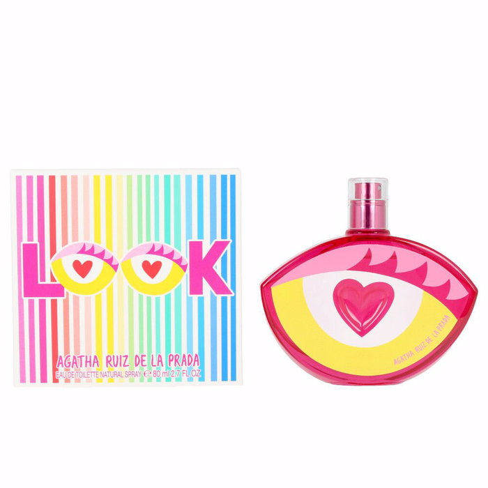 Agatha Ruiz de la Prada LOOK Eau de Toilette Vaporizador para Mujer 80 ml - Fragancia Floral Amaderada con Frasco Fucsia en Forma de Ojo